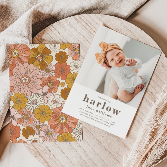 Anúncio simples de nascimento de fotografia | Rapa (Criador carregado)