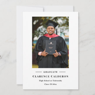 Anúncio Simples e clássico graduação em uma foto