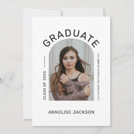 Anúncio simples e elegante de graduação de fotos