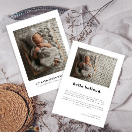 Anúncio Simples Minimalista 2 Foto Nascimento do Bebê