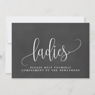 Anúncio Sinal de Banheiro de Casamento para Senhoras - Cal