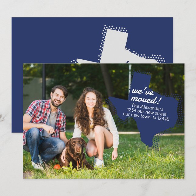 Anúncio Sinalizador de Estado Azul que Mudámos - Mudança d (Frente/Verso)