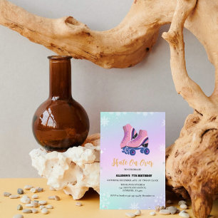 Anúncio Skate De Aniversário De Ice Em Pé De Inverno Sobre