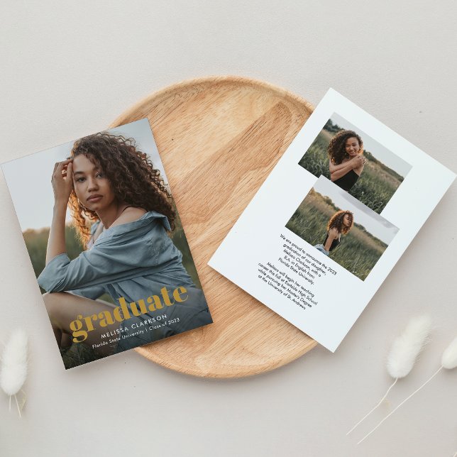 Anúncio Sobrepor Script Moderno | Graduação de três fotos (Criador carregado)