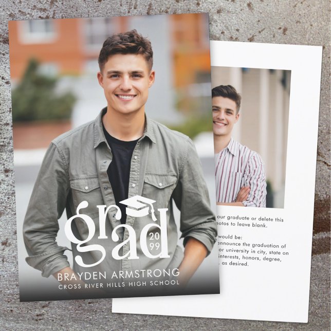 Anúncio Sobreposição Branca do Boné 2 do FORMANDO moderno (Criador carregado)