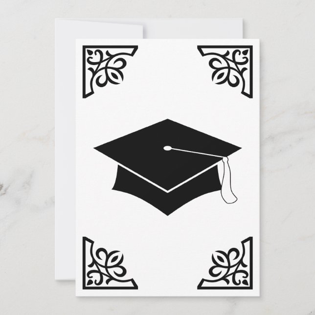 anúncio sofisticado do boné de formatura (Frente)