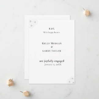 Anúncio Soft Bloom Elegance Engagement Announcement Card