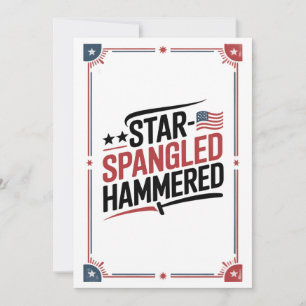 Anúncio Star Spangled Hammered Engraçado 4 de julho Tee