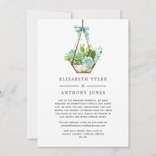 Anúncio Suculentas de Terrário de Vidro Lista de Convidado