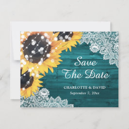 Anúncio Sunflower Eucalyptus Teal Wedding