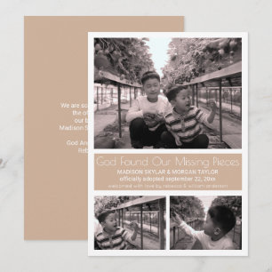 Anúncio Tan Modern Minimalist Child Adotion 3 Photo