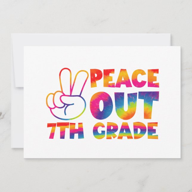 Anúncio Tchau até o Sétimo Ano Tie Dye Último Dia 7º Ano (Frente)