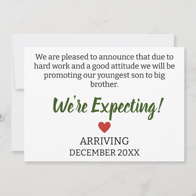 Anúncio Temos o prazer de anunciar isso devido ao trabalho (Frente)