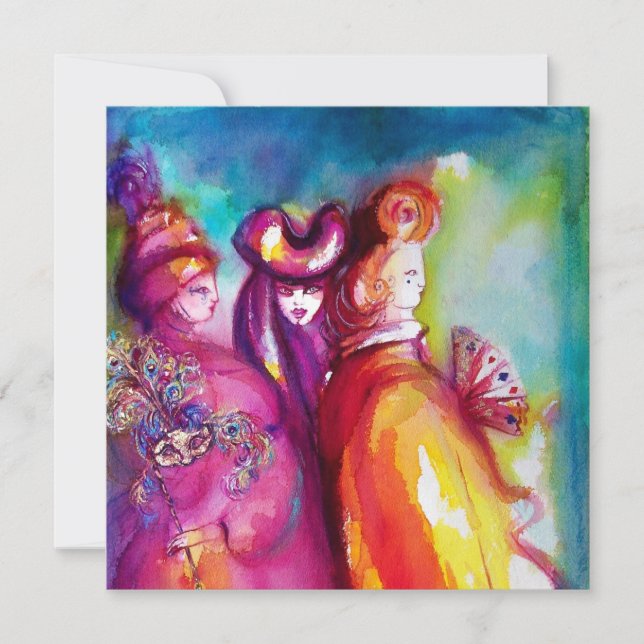 Anúncio TERCEIRA MÁSCARA baile de máscaras, dourado vermel (Frente)