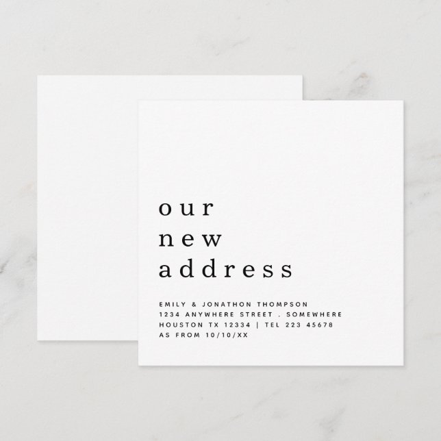 Anúncio Texto Contemporâneo Movendo Novos Detalhes do Ende (Frente/Verso)