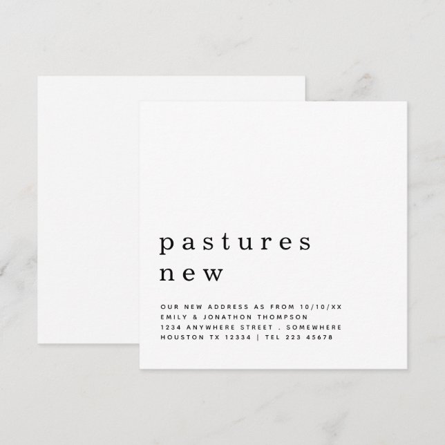 Anúncio Texto Contemporâneo Movendo Novos Detalhes do Ende (Frente/Verso)