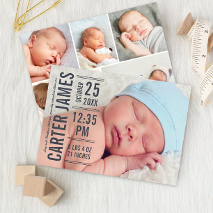 Anúncio Texto da Cinza de Foto do Baby Boy do Tipo Moderno