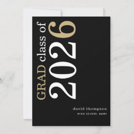 Anúncio Texto em Ouro Branco 2026 Formatura Preta