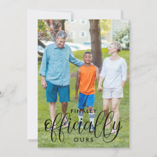 Anúncio Texto Preto Finalmente A Nossa Adoção Fotográfica