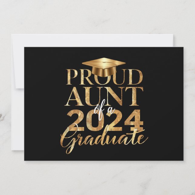Anúncio Tia Orgulhosa da Turma de 2024 Graduada (Frente)