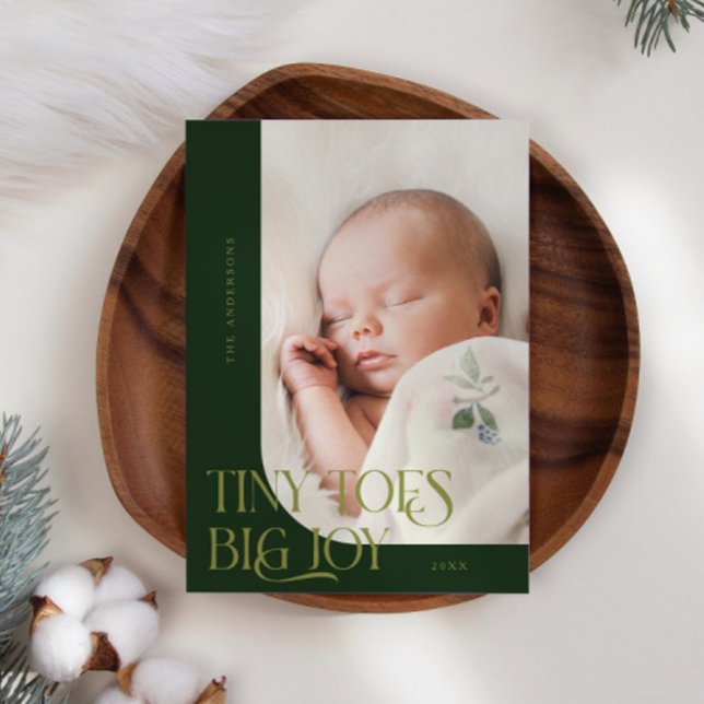Anúncio Tiny Toes Big Joy Green Foto Birt (Criador carregado)