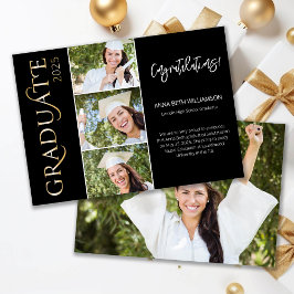 Anúncio Tipografia 4 Foto Preta e Graduação Dourada