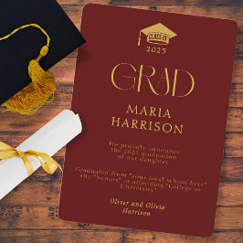 Anúncio Tipografia Burgundy e Dourada publicação de fotos