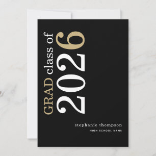 Anúncio Tipografia Moderna Preta Formatura 2026