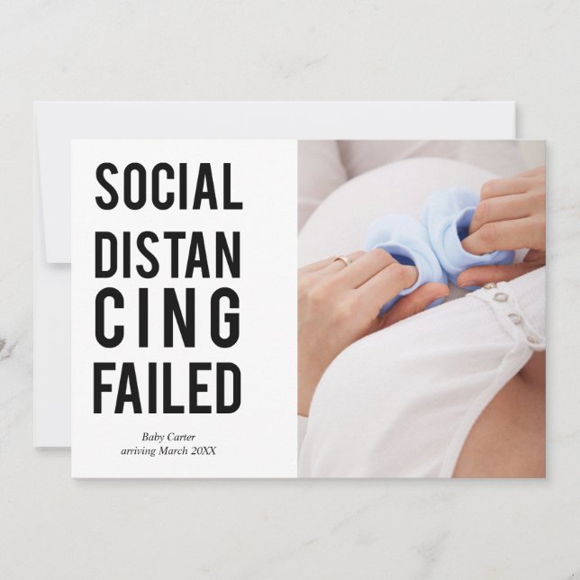 Anúncio Tipografia Sans Serif Falhada de Distância Social (Frente)