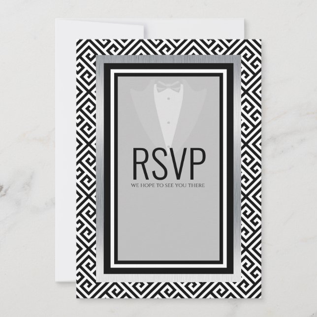 Anúncio Traje preto e prata festa de despedida de solteiro (Frente)