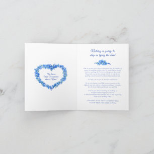 Anúncio Transmissão ao vivo do casamento azul coração não