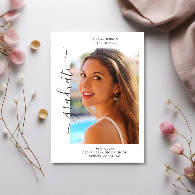 Anúncio Trendy Elegant Dois Graduação de Foto (Criador carregado)