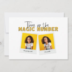 Anúncio Três é o número mágico da aniversário de 3 anos