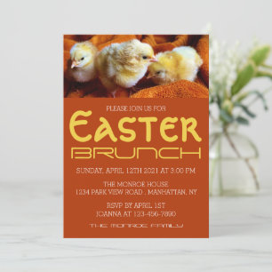 Anúncio Três Pintinhos Amarelos, Páscoa Amarelo e Laranj