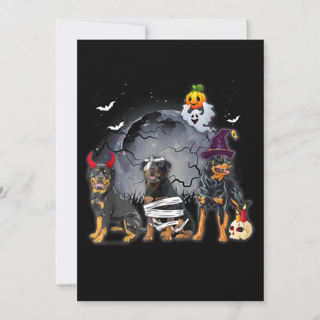 Anúncio Três Rottweilers Satan Witmy Halloween Custo (Frente)