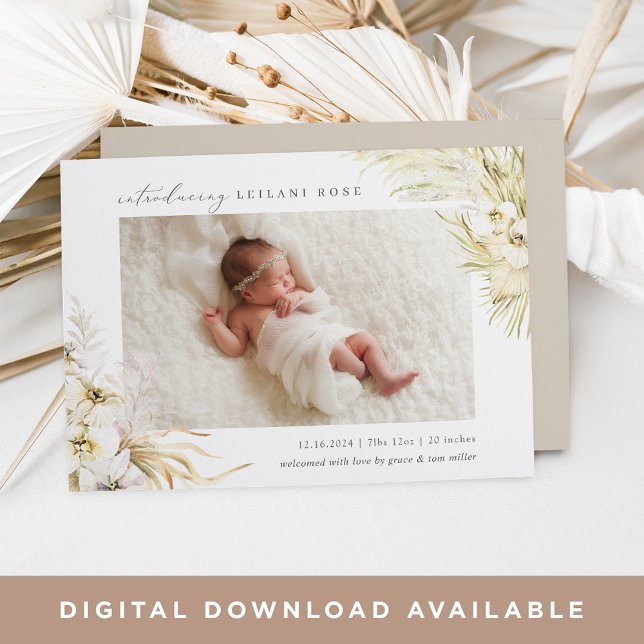 Anúncio Trópicos Vintage | Boho Floral Birth (Criador carregado)