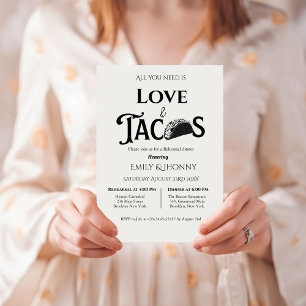Anúncio Tudo que você precisa é de amor e Tacos janto de e