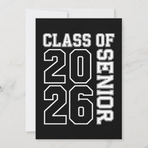 Anúncio Turma De 2026 Gradução Preta E Branca De Formatura