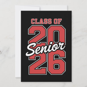 Anúncio Turma De 2026 Senior Vermelho Graduação 26 Graduad