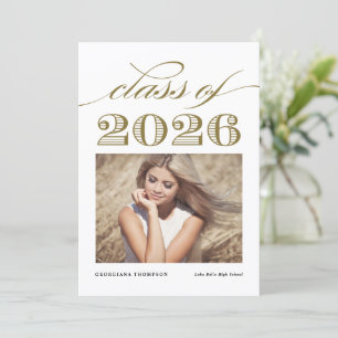 Anúncio Turma de Ouro Vintage 2026 Foto Graduação