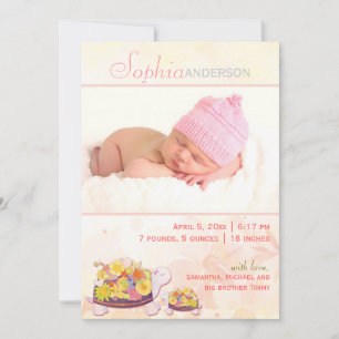 Anúncio Turtle Baby Girl Foto Birth