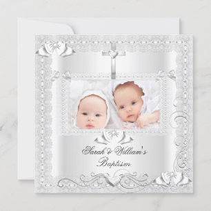 Anúncio Twin Baby Baptism Girl Christening White Lace