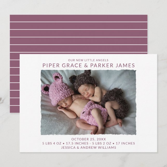 Anúncio Twin Photo Birth (Frente/Verso)