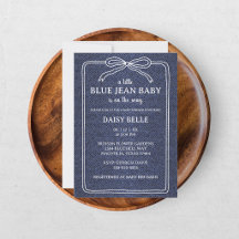 Um Bebê de Jeans Azul Baby Shower 