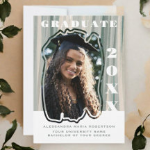 Um formando branco de sábado verde bege