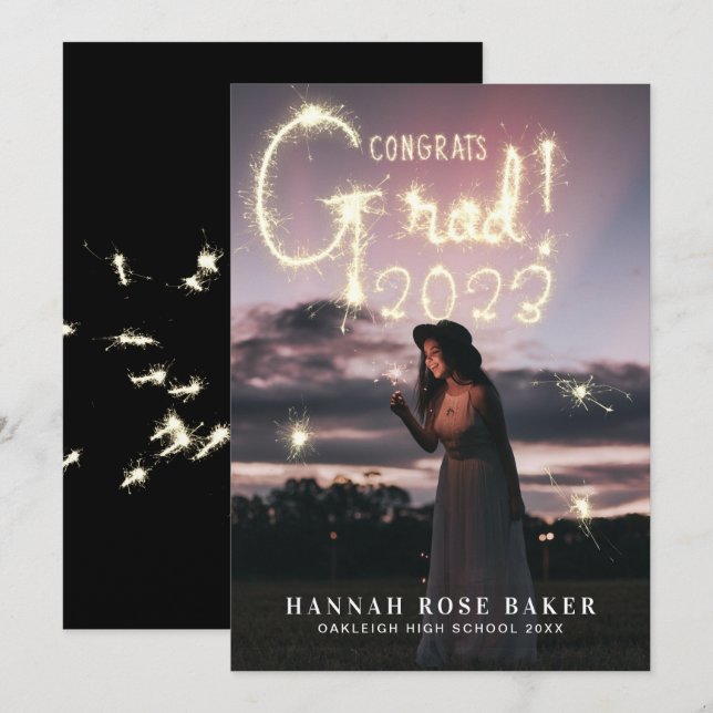 Anúncio Um Pequeno Estilhaço | Foto para Graduação Moderna (Frente/Verso)