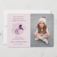 unicórnio mágico roxo e fofo