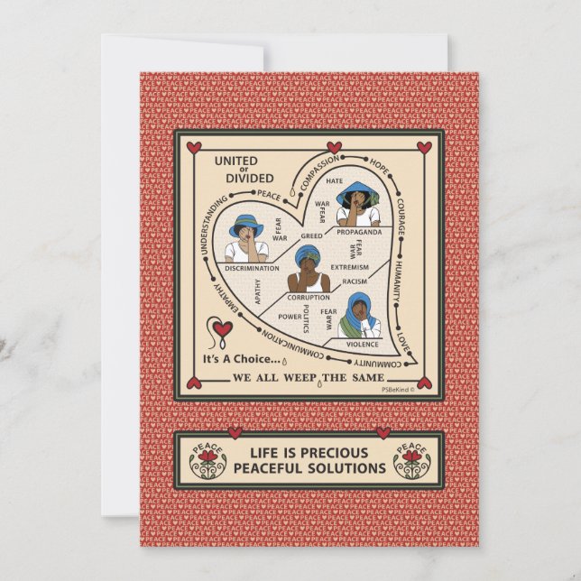 Anúncio United or Divided_b_Flat Card 5"x7" (Frente)