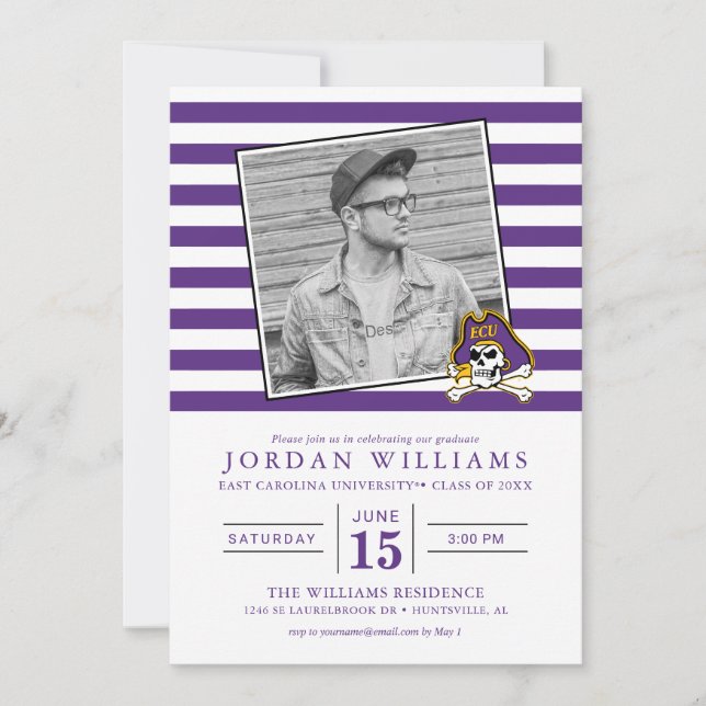 Anúncio Universidade da Carolina do Leste | Piratas ECU (Frente)