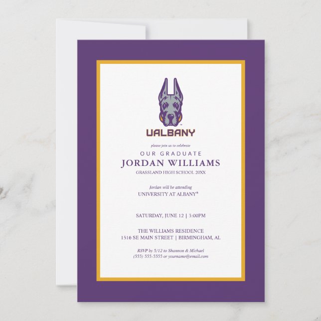 Anúncio Universidade de Albany Great Danes (Frente)